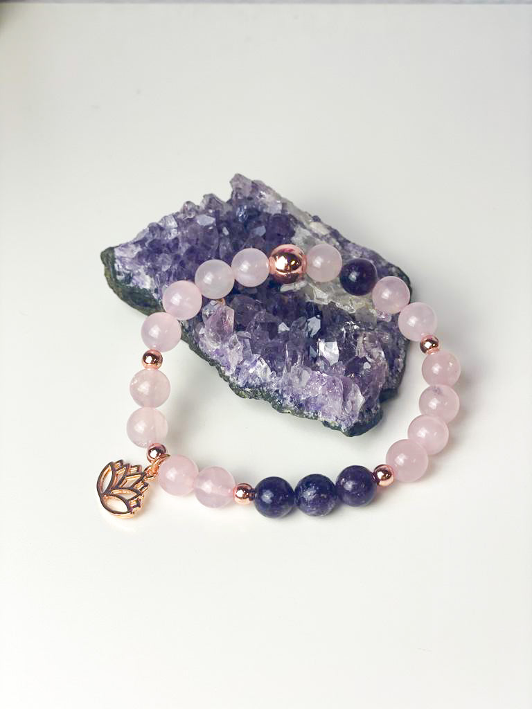 Lepidolite & Rose Quartz / A Powerful Duo for Emotional Healing