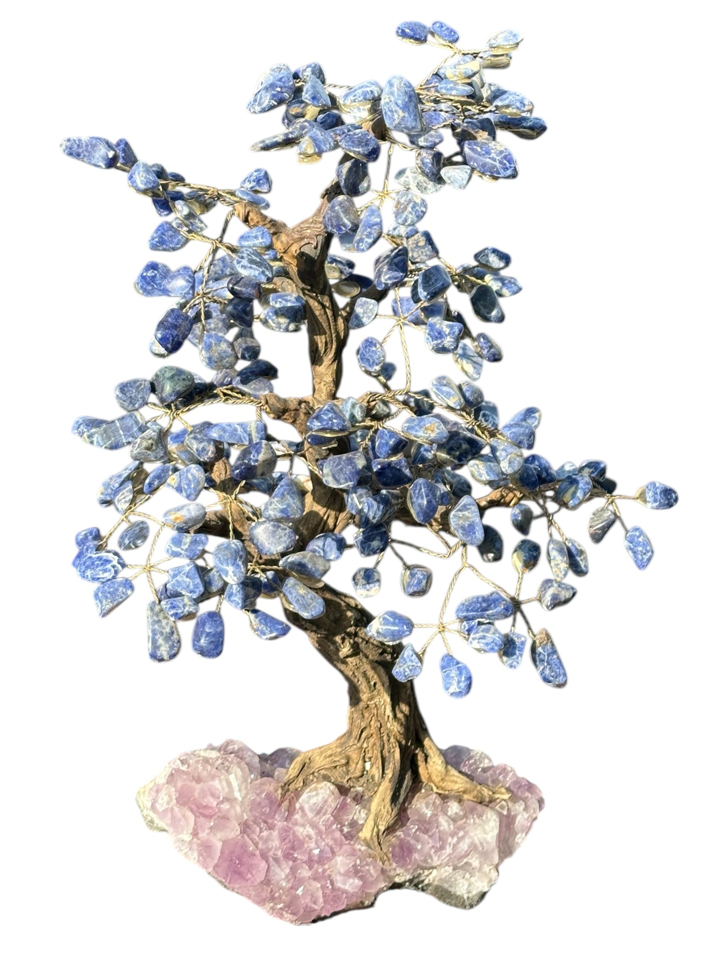 Sodalite Tree on Amethyst Base – 42” Tall