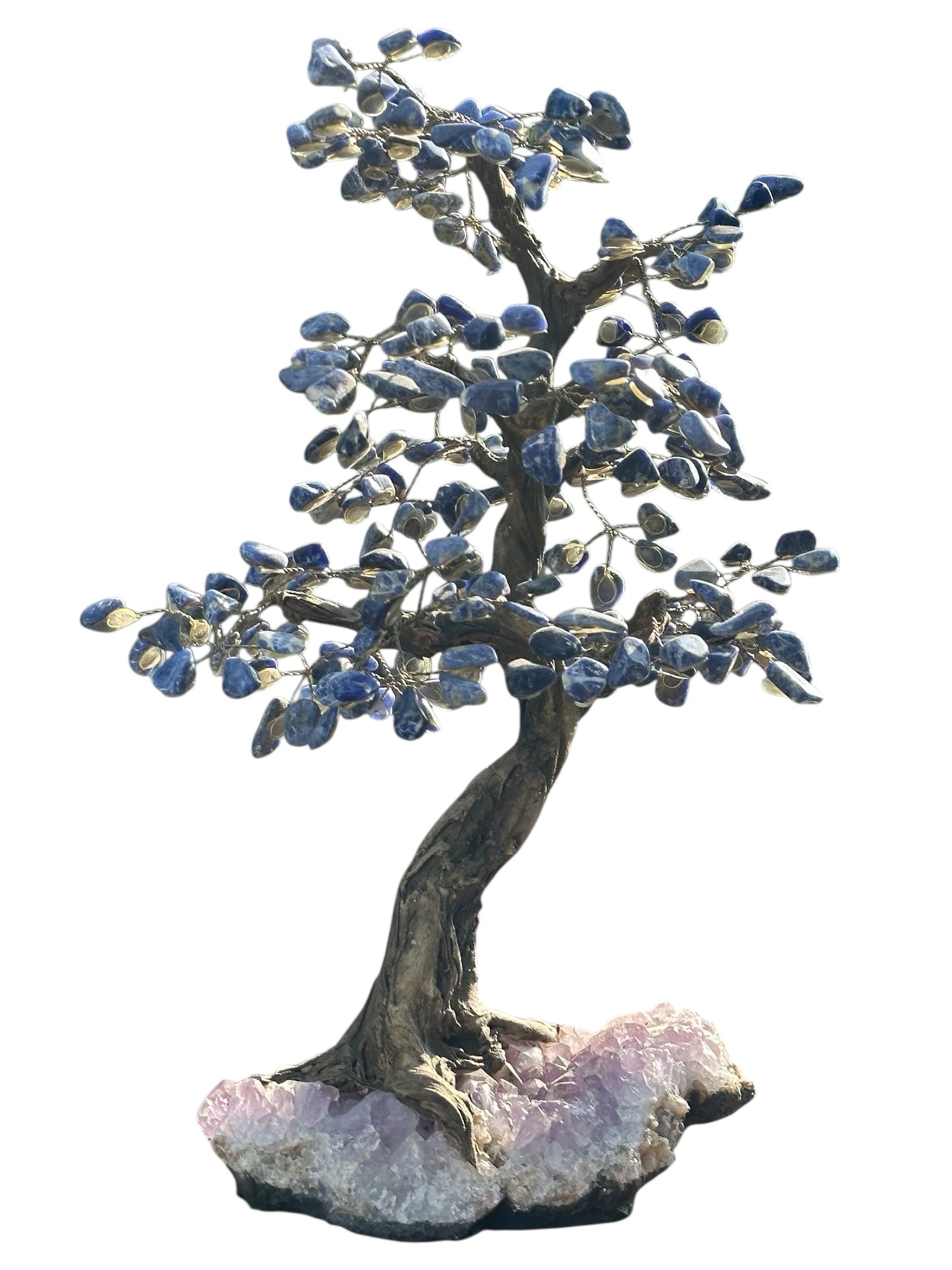 Sodalite Tree on Amethyst Base – 42” Tall