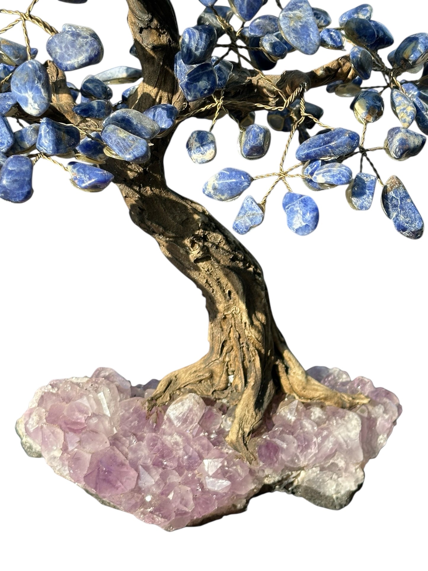 Sodalite Tree on Amethyst Base – 42” Tall
