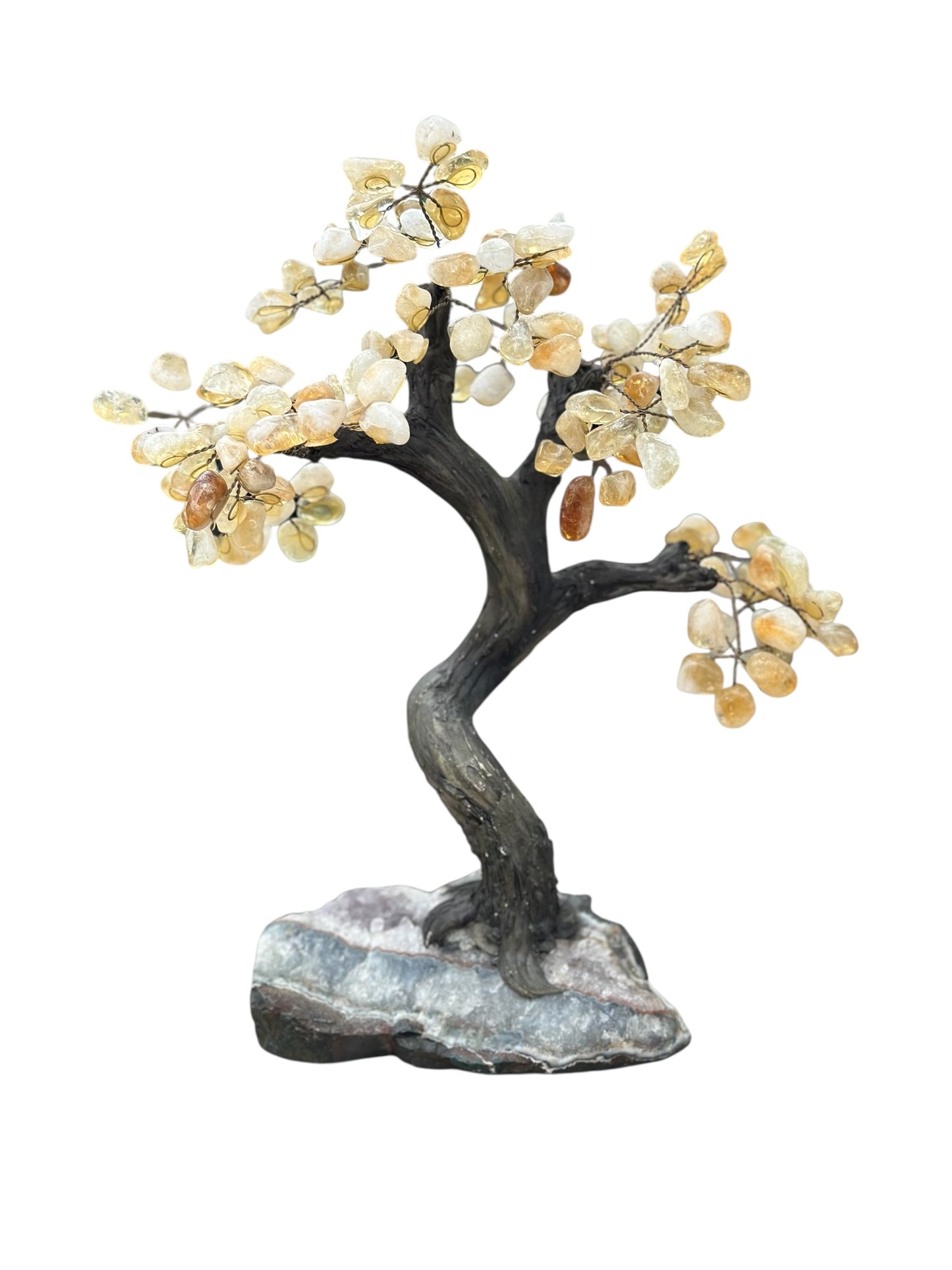 Citrine Tree on Amethyst Base – 15” Tall x 8” Wide 💎 Energy | Abundance | Mental Clarity